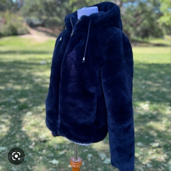 Rachel Zoe Fuzzy hooded jacket - Picture 1 of 3